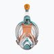 Дитяча маска для снорклінгу SEAC Libera аквамариново-помаранчева для повного обличчя 2