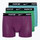 Чоловічі труси-боксери Nike Everyday Cotton Stretch Trunk 3 пари зелений/фіолетовий/синій