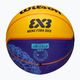 М'яч баскетбольний дитячий Wilson Fiba 3X3 Mini Paris 2004 blue/yellow розмір 3 5