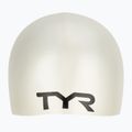 Шапочка для плавання дитяча TYR Wrinkle-Free Silicone white