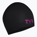 Шапочка для плавання TYR Wrinkle-Free чорно-рожева LCSLB_121