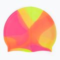 Шапочка для плавання дитяча TYR Tiedye Silicone Multicolor Jr yellow/pink/orange 2