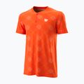 Футболка тенісна чоловіча Wilson PWR SMLS Henley III помаранчева WRA804501