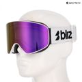 Окуляри гірськолижні Bliz Flow matte white/smoke/pink 7