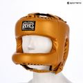 Боксерський шолом Cleto Reyes з круглою планкою для обличчя золото 3