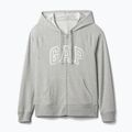 Кофта жіноча GAP French Fullzip Logo Hoodie light heather grey 3