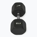 Гантель гумований Nike Strength Hex Dumbbell 22,5 kg black/white 2