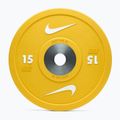 Диск Nike Strength Pro Urethane Bumper Plates 15 кг yellow/white