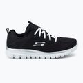 Кросівки жіночі SKECHERS Graceful Get Connected black/white 2