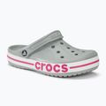 Шльопанці Crocs Bayaband Clog light grey/candy pink 2