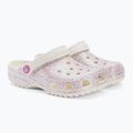 Crocs Classic Glitter Clog дитячі шльопанці bianco sporco 5