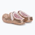 Дитячі шльопанці Crocs Classic Lined Glitter Clog золото/ледь рожевий 4