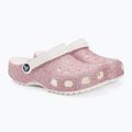 Дитячі шльопанці Crocs Classic Glitter Clog білий/веселка 6