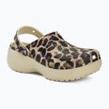 Жіночі шльопанці Crocs Classic Platform Animal Remix кістка/леопард 2