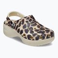 Жіночі шльопанці Crocs Classic Platform Animal Remix кістка/леопард 9