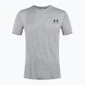 Футболка тренувальна чоловіча Under Armour Sportstyle Left Chest SS steel light heather/black 4