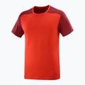 Футболка трекінгова чоловіча Salomon Essential Colorbloc червона LC1716000