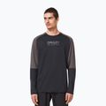 Велофутболка чоловіча Oakley Factory Pilot Mtb LS II чорно-сіра FOA404497