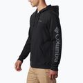 Кофта трекінгова чоловіча Columbia Logo Fleece Full Zip black/csc sleeve logo 4