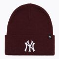 Шапка зимова 47 Brand MLB New York Yankees Haymaker dark maroon
