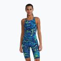Купальник суцільний жіночий TYR Thresher Open Back Hyperblitz blue/green