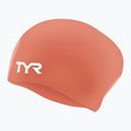 Шапочка для плавання TYR Long Hair Wrinkle Free Silicone coral/white