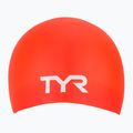 Шапочка для плавання TYR Long Hair Wrinkle Free Silicone bright red