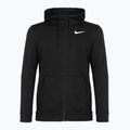 Кофта чоловіча Nike Dri-Fit Hooded Fitness Full Zip Fleece black/white