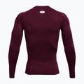 Лонгслів тренувальний чоловічий Under Armour Ua HG Armour Comp LS maroon/white 5