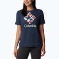 Футболка трекінгова жіноча  Columbia Bluebird Day Relaxed nocturnal heather/lakeshore flora
