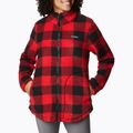Кофта трекінгова жіноча Columbia West Bend Full Zip red lily check print 4