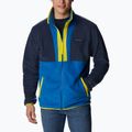 Кофта трекінгова чоловіча Columbia Back Bowl Full Zip collegiate navy/brt indigo/laser lemon