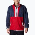 Кофта трекінгова чоловіча Columbia Back Bowl Full Zip collegiate navy/mtn red/sky blue