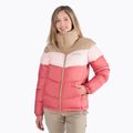 Пуховик жіночий Columbia Puffect Color Blocked dark coral/peach blossom/beach