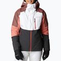 Куртка лижна жіноча Columbia Snow Slab Blackdot white/shark/dark coral