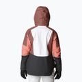 Куртка лижна жіноча Columbia Snow Slab Blackdot white/shark/dark coral 3