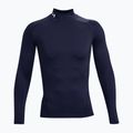 Чоловічий тренувальний лонгслів Under Armour Heat Gear Armour Comp Mock midnight navy/білий тренувальний лонгслів 5