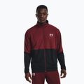 Кофта тренувальна чоловіча Under Armour Pique Track чорно-бордова 1366202