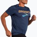 Чоловіча бігова сорочка Brooks Distance 3.0 синього кольору з логотипом 3