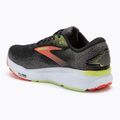 Кросівки для бігу чоловічі Brooks Ghost 16 wide fit black/mandarin red/green 3