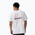 Футболка для бігу чоловіча Brooks Graphic white/burgundy blaze/cosmic 2