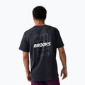 Футболка для бігу чоловіча Brooks Graphic black/white/slate grey 2