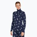 Кофта термічна жіноча icebreaker Merino 260 Vertex LS Half Z Falling Flakes midnight navy/ snow/j