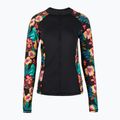 Жіночі плавки Hurley Fiji Fantasy на блискавці спереду Rashguard для плавання з довгим рукавом чорний
