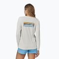 Кофта жіноча Patagonia Cap Cool Daily Graphic Shirt - Waters boardshort logo light plume grey/white 3