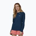 Футболка трекінгова жіноча Patagonia P-6 Logo Responsibili-Tee LS tidepool blue