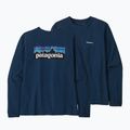 Футболка трекінгова жіноча Patagonia P-6 Logo Responsibili-Tee LS tidepool blue 7