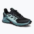Кросівки для бігу жіночі Salomon Supercross 4 GTX чорно-блакитні L41735500