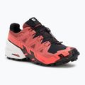 Кросівки для бігу чоловічі Salomon Spikecross 6 GTX cow hide/black/neon flame