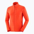 Кофта трекінгова чоловіча Salomon Essential Lightwarm FZ cherry tomato 5
